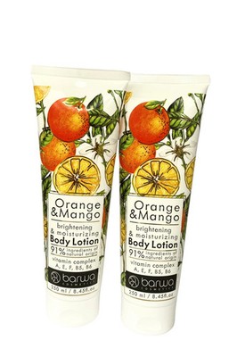 Orange Mango Moisturizing Body Lotion 250ml   Natural Brightening Cream with2PK)