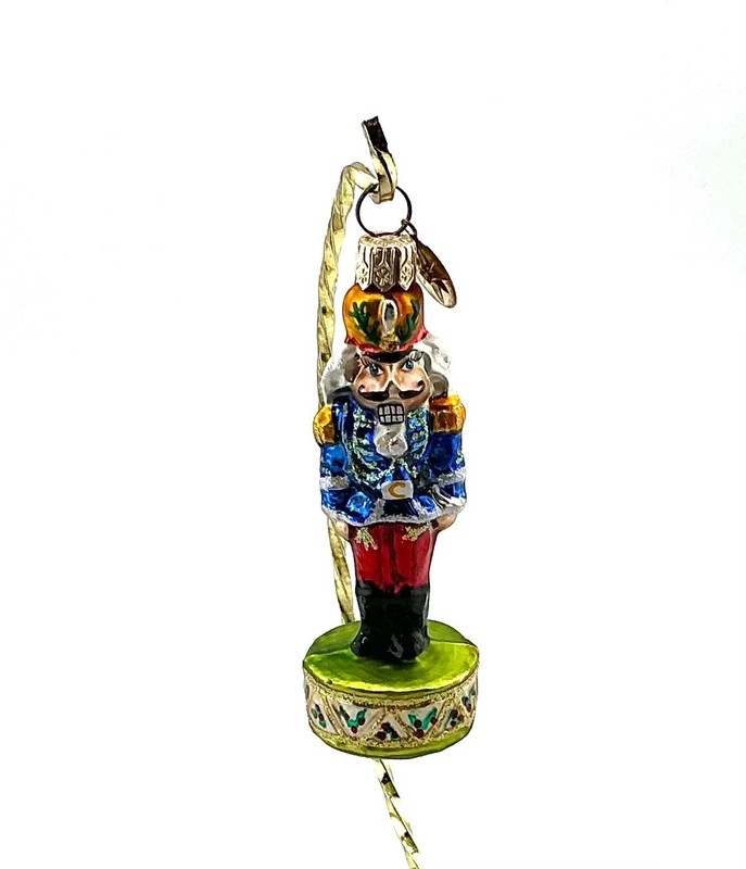 RADKO GRAND STAND GEM (BLUE) GLASS ORNAMENT  00-525-0