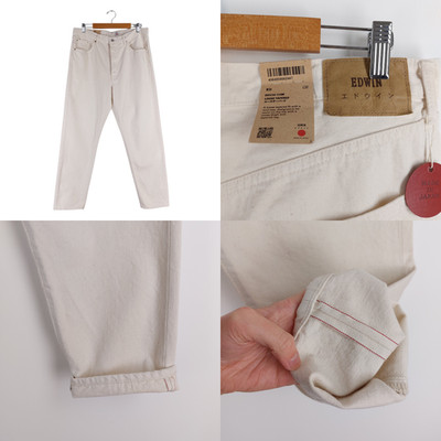 Edwin Men's W38 L32 Natural Kaihara Loose Tapered Red Selvage Jeans BNWT £205