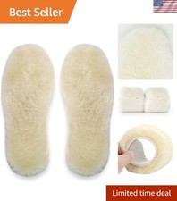 Luxurious Sheepskin Insoles for Men 10 - Cushioned Comfort Breathability