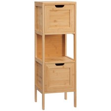 Produktbild - Badezimmerschrank, Badschrank aus Bambus, Aufbewahrungsschrank, Refurbished