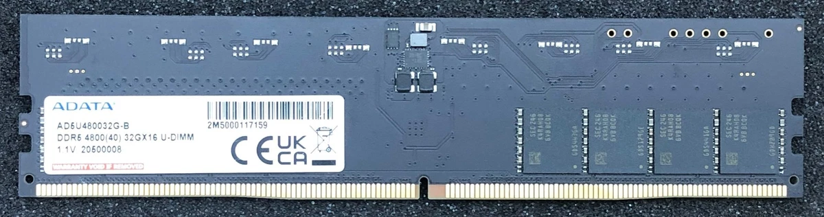 ADATA 32GB 2Rx8 DDR5 4800MHz (PC5-38400) Memory Module AD5U480032G
