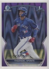 2023 Bowman Chrome Prospects Purple RayWave Refractor /250 Yhoangel Aponte 0y2i