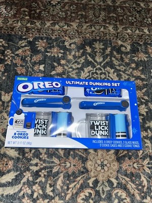 Oreo Ultimate Dunking Set With Mugs Cookie Cages Tongs and Cookies New