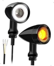 Motorcycle Bullet 48 LEDs Front Turn Signal Light SMD Black Front Light