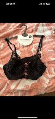 Brand New Black Lace Detailed Bra 34B New Look The Half Padded - Image 1 of 4