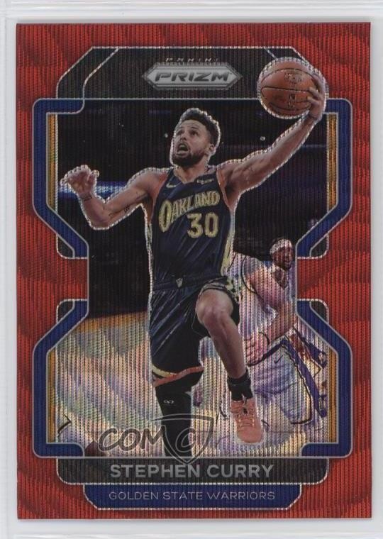 2021-22 Panini Prizm Ruby Wave Prizm Stephen Curry #154 1ci5