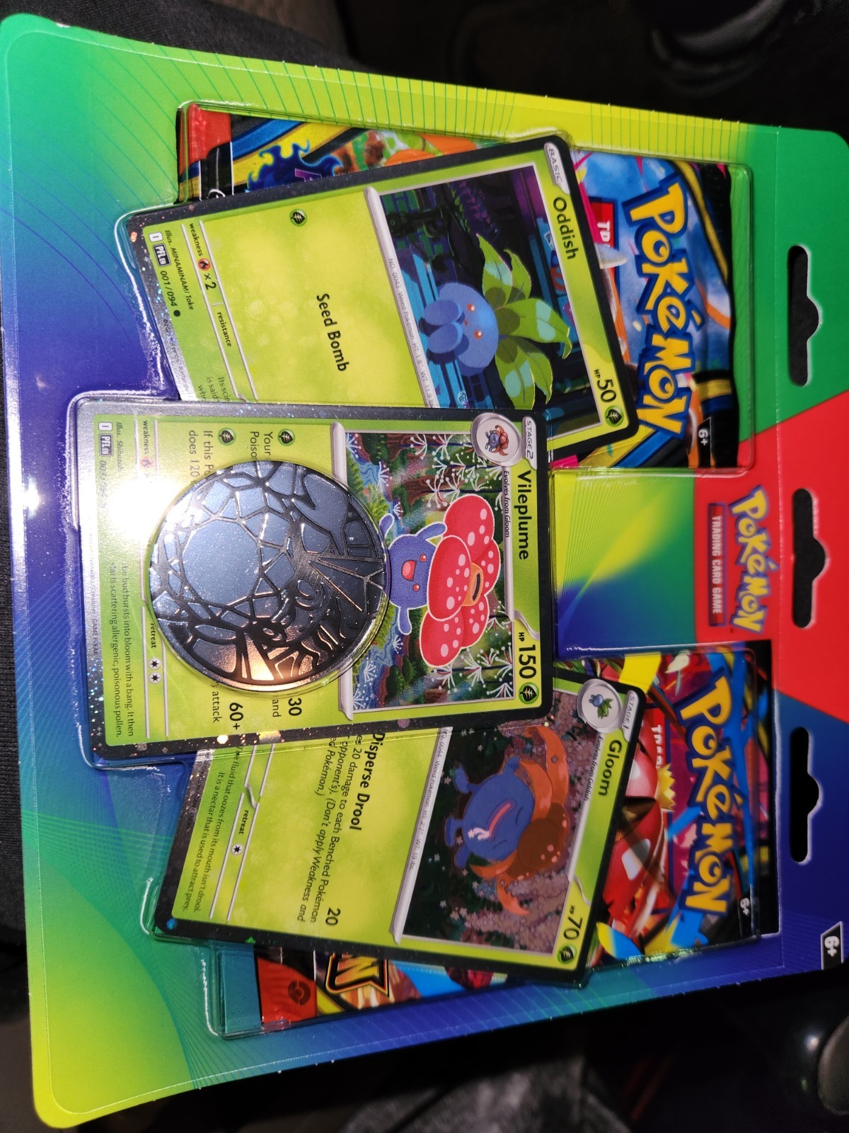 Pokémon TCG: Enhanced 2-Pack Blister - 3 Foils Oddish, Vileplume, Gloom NEW