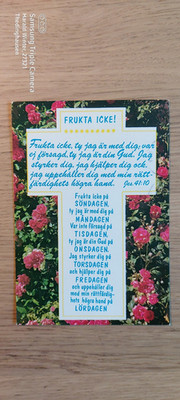 Postkarte Frukta Icke ty jag är med dig van ej försagd 21.03.1994 gel_