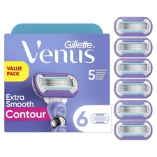 Venus Extra Smooth Contour Women's Razor Blade Refills, 6 Count