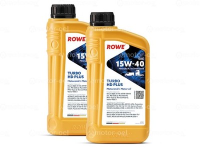 2 Liter (2x1L) ROWE HIGHTEC TURBO HD SAE 15W-40 PLUS