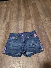 Used COOGI Jean Embroidered Decorated Shorts Women's Size 12