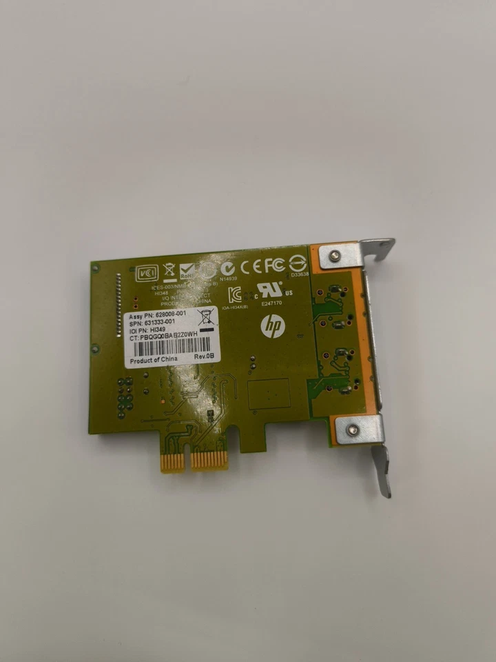 HP 628008-001 Dual Port FIREWIRE IEEE PCI Express X1 CARD W/ Low Profile H5-4(4) - Image 3 of 4