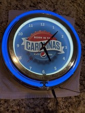 retro-style Pepsi "Born in the Carolinas" double neon wall clock