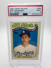 1989 Topps Tiffany All-Star Orel Hershiser #394 PSA 9 MINT