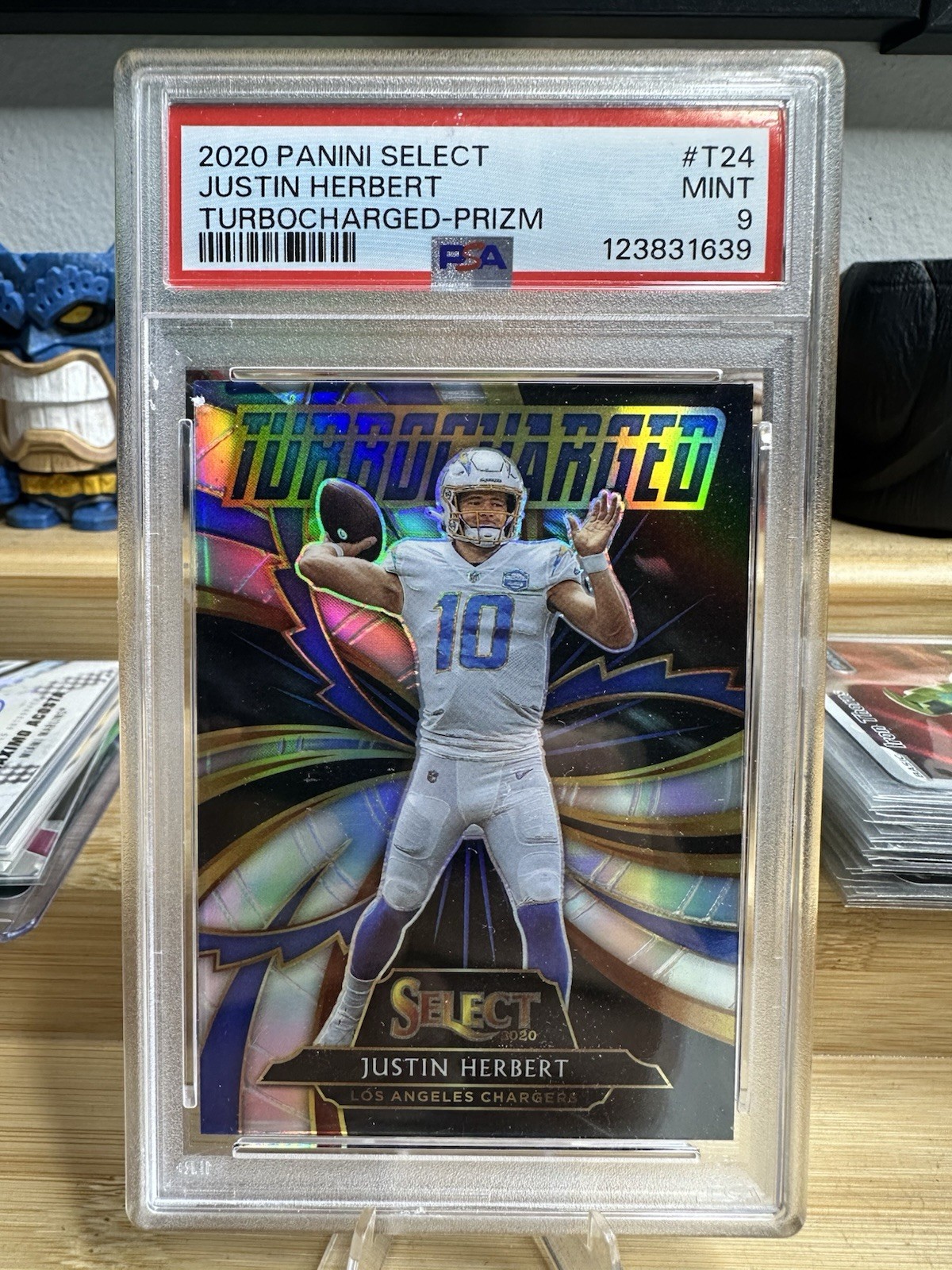PSA 9 Justin Herbert (RC) Silver Prizm Turbocharged 2020 Panini Select #T24