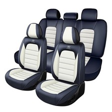 Full Set Seat Covers for Toyota Camry 2015-2026, Blue-White