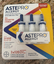 Astepro Allergy Antihistamine Nasal Spray 3x120 Metered Spray Bottle EXP 10/2027