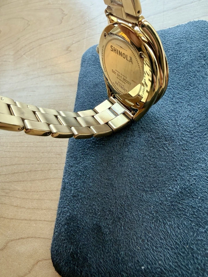 Reloj Hombre Shinola Derby 3HD 38mm Oro - Acero Inoxidable, Cristal de Zafiro Foto 4 de 4