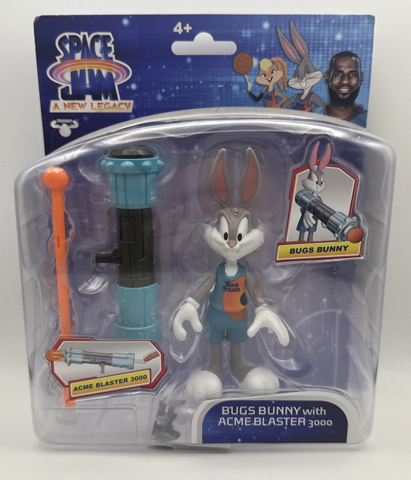 BUGS BUNNY ACTION FIGURE WITH ACME BLASTER 3000 SPACE JAM NEW LEGACY MIB