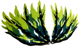 2 LEGO Yellowish Green Morro Dragon Wing with Streaks Left & Right Ninjago 70736