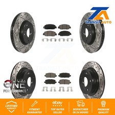 Front Rear Drill Slot Disc Brake Rotors Ceramic Pad Kit For 2016-2022 Honda HR-V