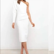 Petal & Pup Women Dress Size 4 Off White Cheyanne One Sleeve New