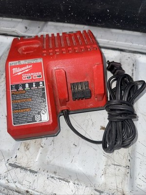 Milwaukee 48-59-1812 M18 & M12 Multi-Voltage Battery Charger - Red (48-59-1812)