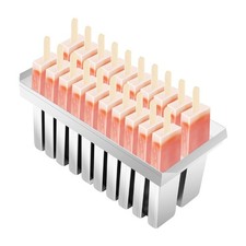 20PCS Stainless Steel Popsicle Molds Double Slot Commercial Easy Demolding