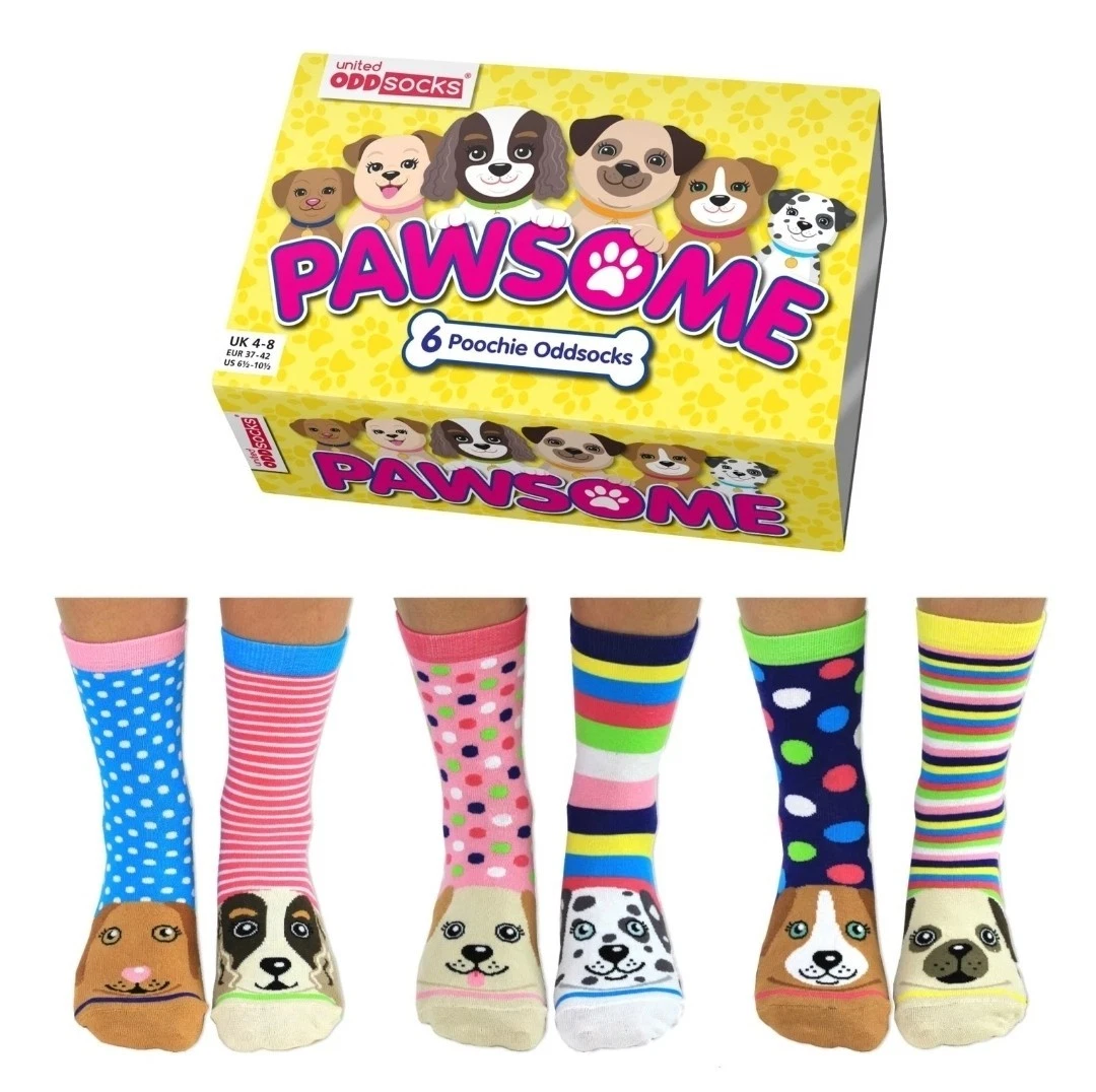 United Oddsocks Hippy Go Lucky - Lot De 6 Chaussettes Dépareillées Groovy Pour Femmes UK 4-8