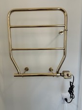 Myson towel warmer - Electric wall-mount brass finish