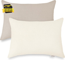 Toddler Pillowcases for 13"X18" Pillow 2 Pack, Muslin Small Toddler Baby Kids Tr