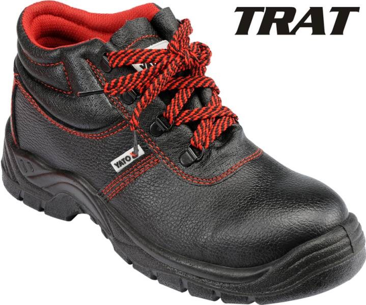 Botte de travail Yato Trat S1 taille 45 en cuir noir pour chantier