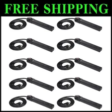 Basics 6-Outlet Surge Protector Power Strip, 10-Pack, Black