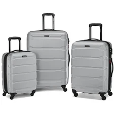 Samsonite Omni 3 Piece Hardside Luggage Spinner Set (20"/24"/28") Silver - **OPE