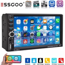7 inch Double DIN Wireless Apple Carplay Android Auto Car Stereo Play FM Radio