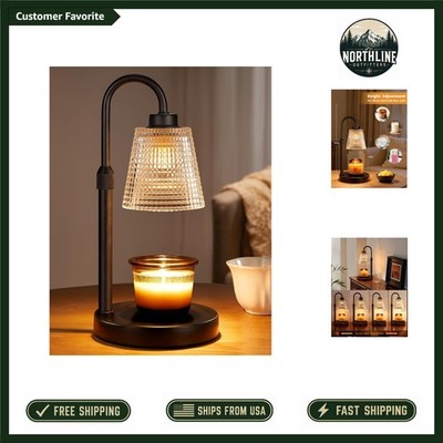 Dimmable Candle Warmer Lamp with Timer, Adjustable Height for Jar Candles