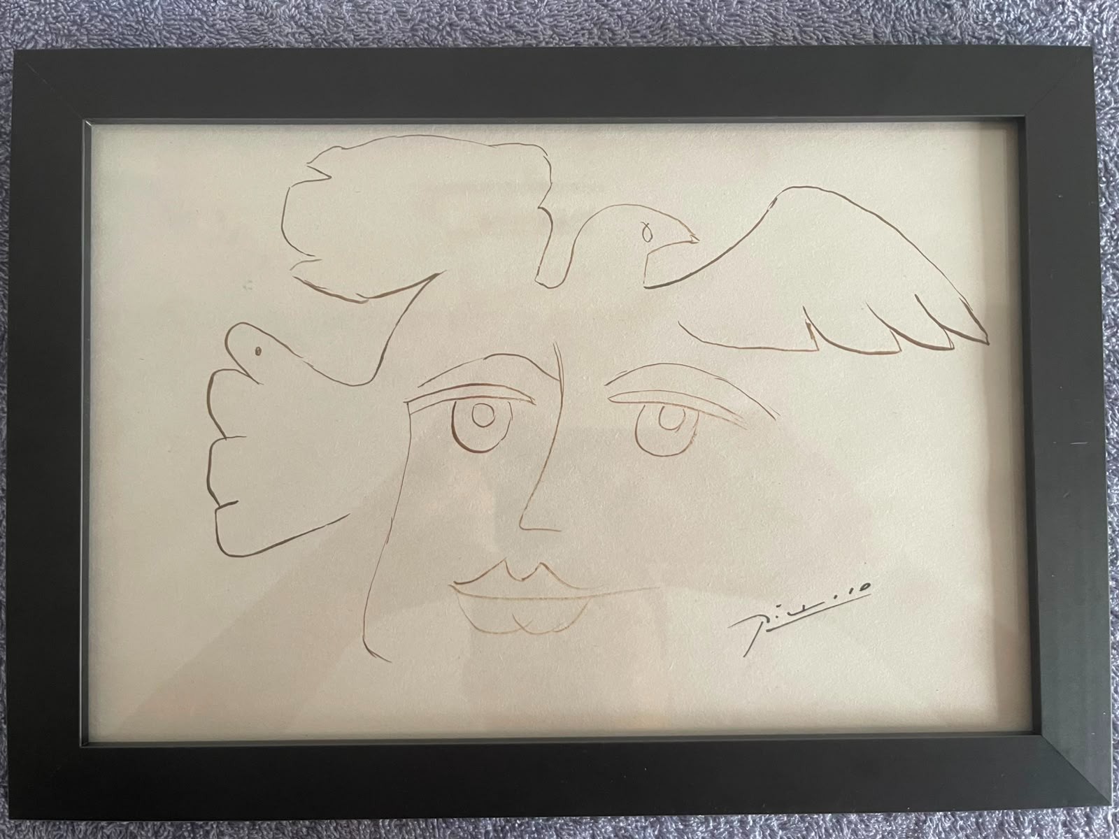 PABLO PICASSO  oil painting framed on sealed and signed wood