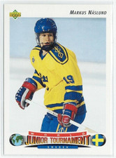 Markus Naslund RC 1992-93 Upper Deck #234 Rookie Card World Juniors. rookie card picture