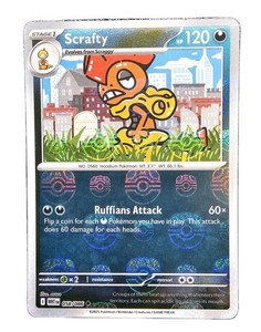 Scrafty Master Ball Reverse Holo - 058/086 - White Flare English Pokemon TCG