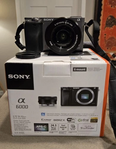 Sony Alpha A6000 24.3MP Mirrorless Digital Camera Kit w/ 16-50mm Zoom Lens #802