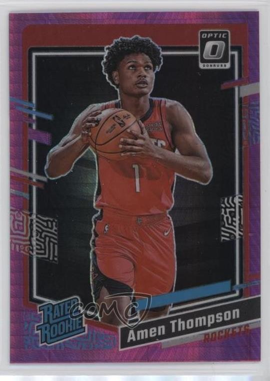 2023 Panini Donruss Optic Rated Rookie Pink Hyper Prizm Amen Thompson #229 14cm