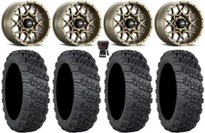 ITP Hurricane 14" Wheels Br 28" Versa Cross V3 Tires Kawasaki Brute Force IRS