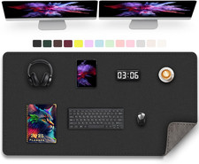 47.2" X 23.6" Large Desk Pad Mat - Non-Slip PU Leather Desk Mat, Large Mouse Pad