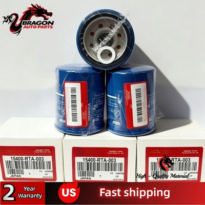 #ad 6 Honda Genuine Oil Filters WITH Drain Plug Washer 15400 RTA 003 $30.62