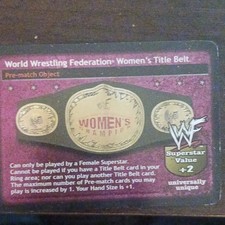 WWF Women's Title Belt Pre-match Object Raw Deal CCG