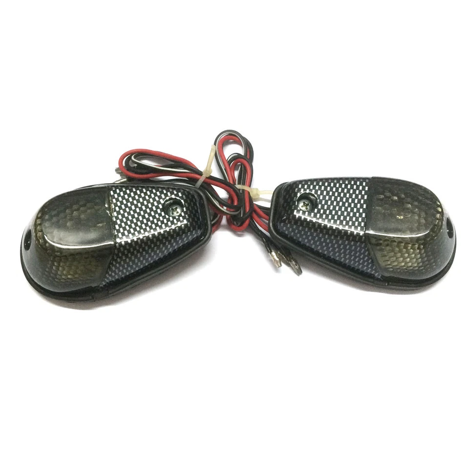 Flush Mount Motorcycle Turn Signals Blinker Light For Universal Sportbikes Smoke - Image 2 of 4