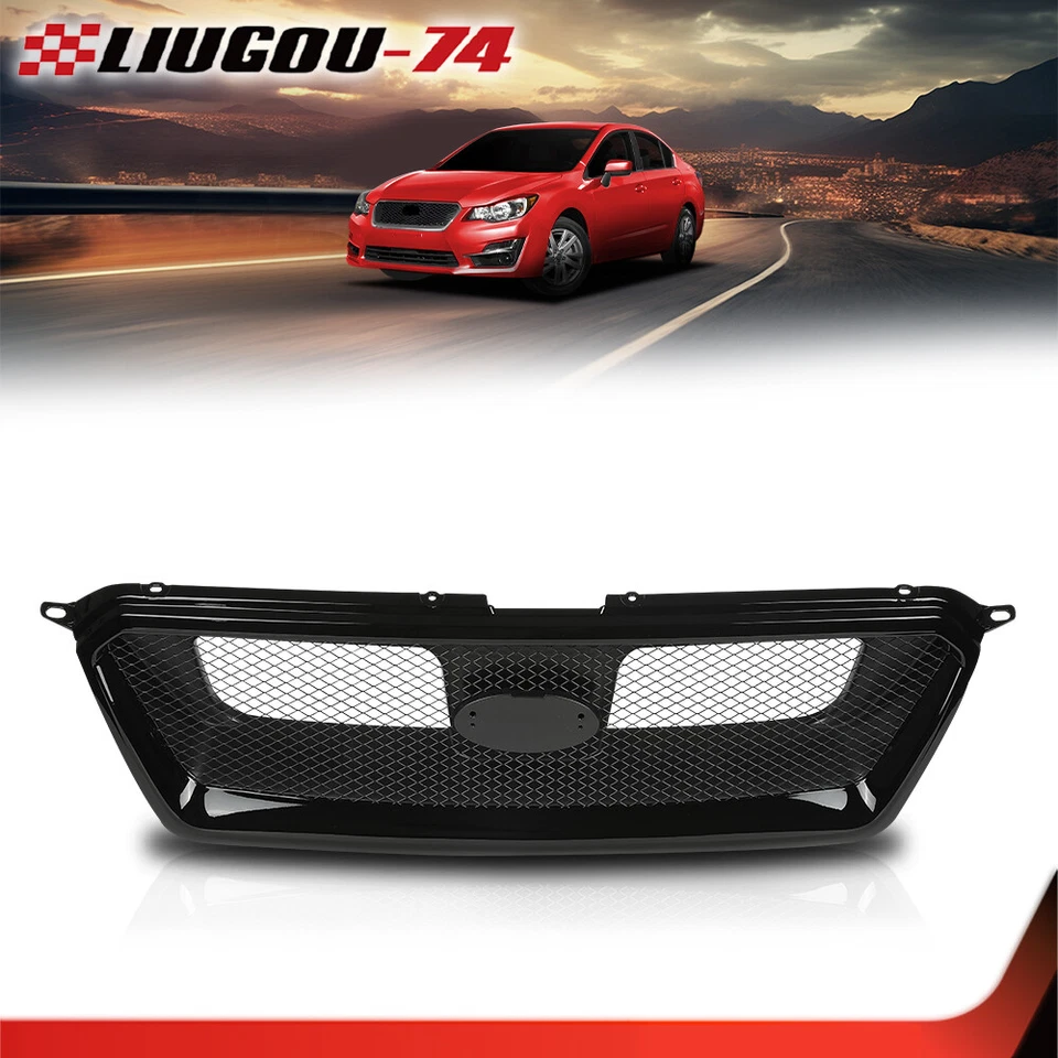 Front Grille Sport Style Fit For 2012-2016 Subaru XV Crosstrek Hybrid Impreza - Image 2 of 4