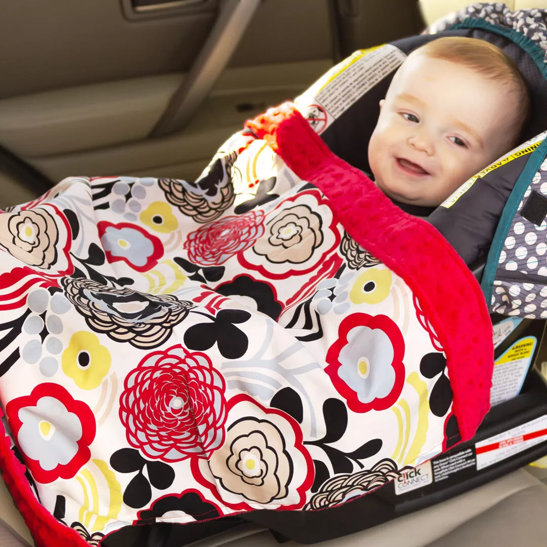 Minky Baby Blanket Car Seat Size Baby Blanket Soft Minky Red