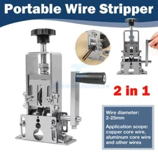 Manual Wire Stripping Machine Portable Cable Stripper 1mm to 25mm US